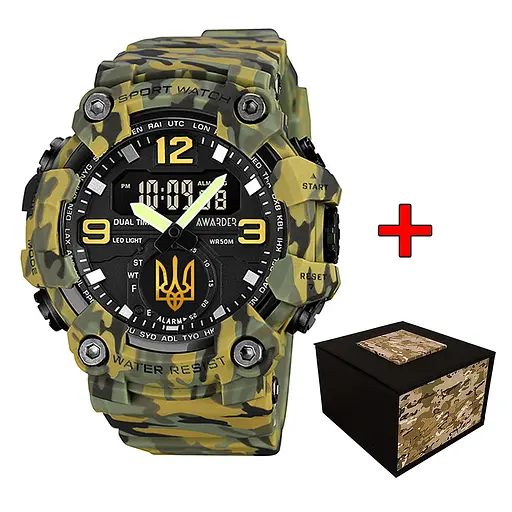 Наручные часы мужские 003 Тризуб золото Army Green Awarder acs0032016