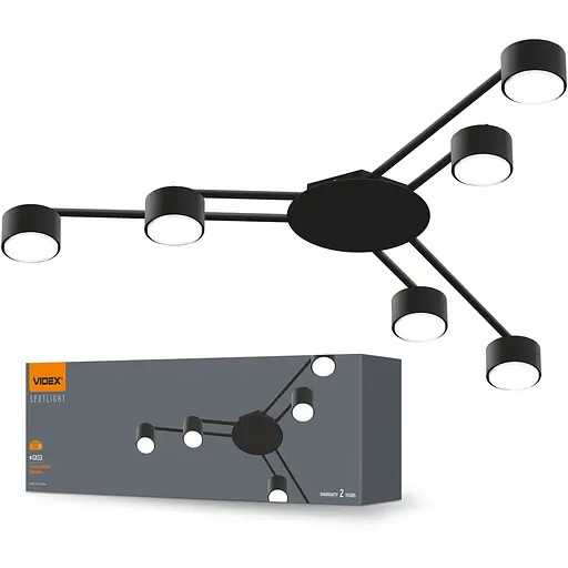 Светильник Videx под лампу 6xGX53 черный накладной (VL-SPF21B-B) - фото 2