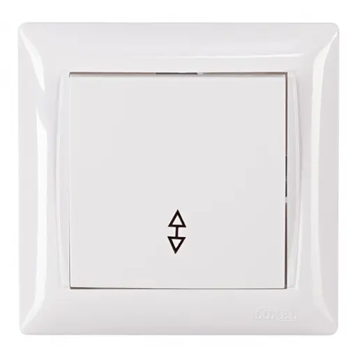 Выключатель проходной Primera белая 3015 LUXEL - фото 1