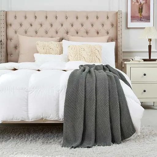 Плед - Покрывало Lovely Svi Вязаные 130 x 160 см - Все Сезоны Серый (171025) - фото 2