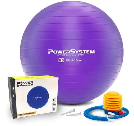 М'яч для фітнесу (фітбол) Power System PS-4018 Ø85 cm PRO Gymball Purple (PS-4018_85cm_Purple) - фото 1
