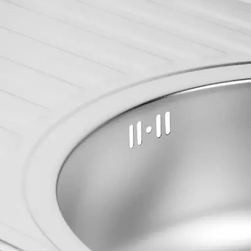 Кухонная мойка 770x500x160 мм + сифон Wezer 7750(06) Satin, Satin - фото 5