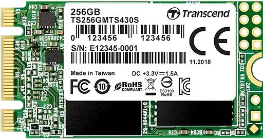 SSD M.2 накопичувач Transcend 430S 256GB (TS256GMTS430S)