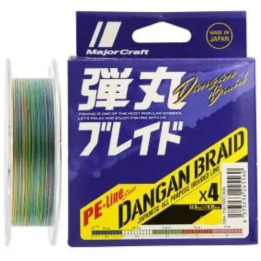 Шнур Major Craft Dangan Braid X8 200 m мульти. #2.0/0.20 mm 35lb/16.0 kg (1013-772.73.60)