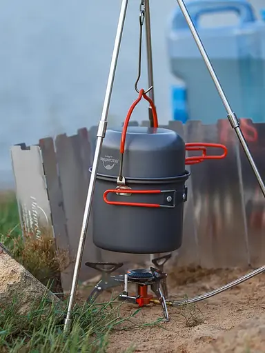 Набір туристичного посуду Naturehike з казанком для багаття (4 од.) - фото 9