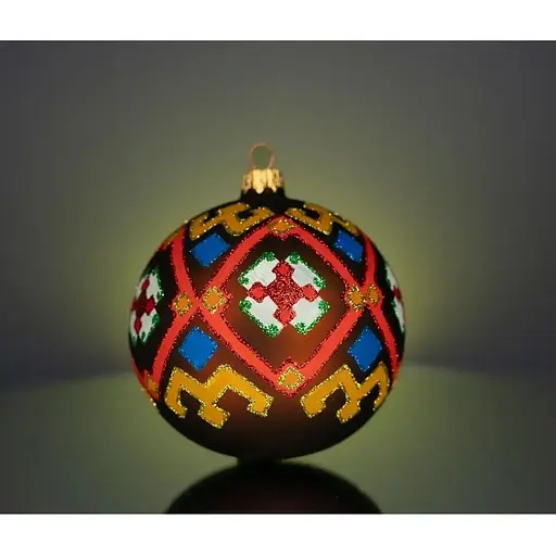 Набір ялинкових прикрас Різдвяні історії Код нації: Гуцульщина 3 кулі скло (4820001112986) - фото 8