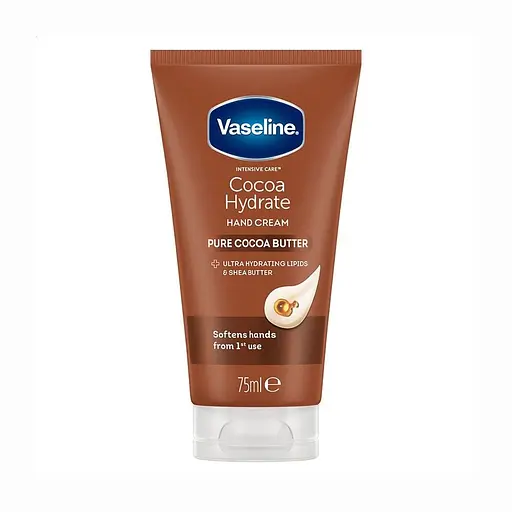 Зволожуючий крем для рук Vaseline Intensive Care Cocoa Hydrate Hand Cream з какао-олією, 75 мл - фото 1
