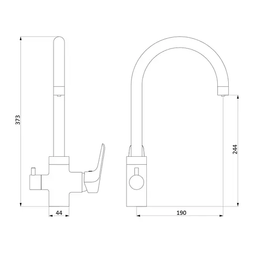 Змішувач кухонний із підключенням до фільтру Damixa Origin Evo (820700000) - фото 6
