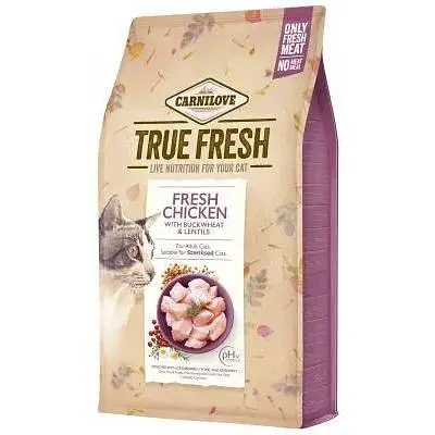 Сухой корм Carnilove True Fresh Cat для взрослых кошек с курицей 4 8 кг - фото 1