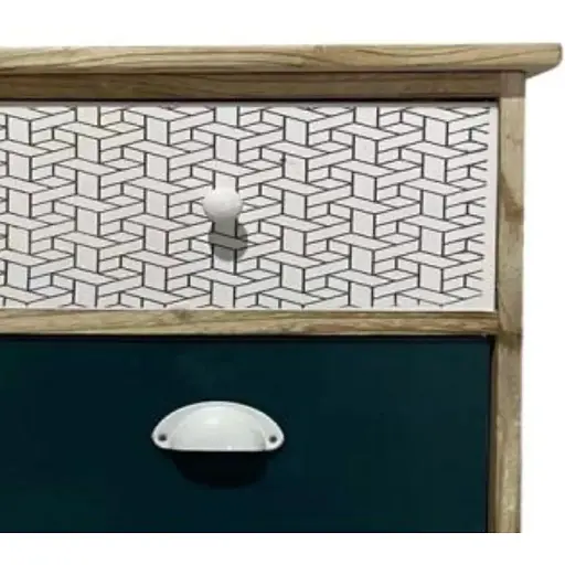 Комод деревянный Chomik Hans на 5 ящиков изумрудный - фото 5