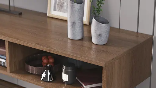 Тумба під ТВ Невада Ferrum-decor 45x100x38 Чорний метал ДСП Дуб Сонома Трюфель 16 мм (FRD-106723) - фото 2