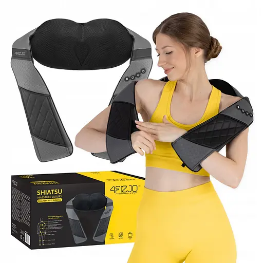 Накидка-масажер 4FIZJO Shiatsu Luxury+ для шиї та спини, акумуляторна 4FJ0563 Grey (P-5907739319104) - фото 1