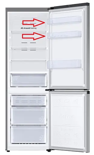 Дверная полка (средняя, верхняя) для холодильника Samsung RB33B, RB34, RB38, DA63-09799A (DA97-25600B) - фото 3