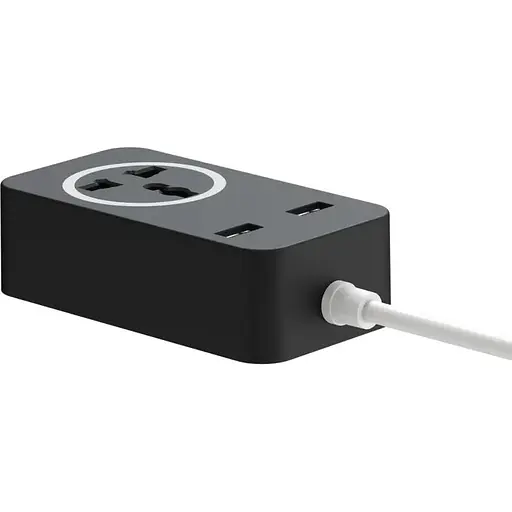 Сетевой фильтр XO WL03 2USB / 1 OUTLET / 10A 1.8M Черный - фото 1