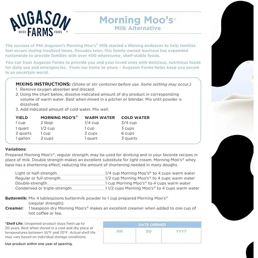 Соевое молоко нежирное сублимированное Augason Farms с большим сроком годности до 20 лет 93 порции - фото 3