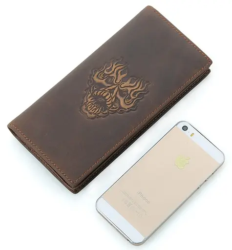 Мужской кожаный кошелек Vintage 9х19 см acs0016064 - фото 5