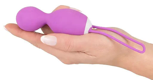 Вагінальні кульки Sweet Smile Remote Controlled Rotating Love Balls, 16 см, фіолетовий - фото 3