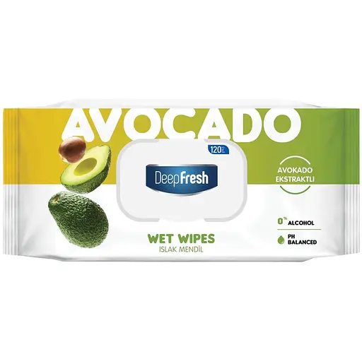 Салфетки влажные Deep Fresh Green Nature Avocado с клапаном 120 шт.