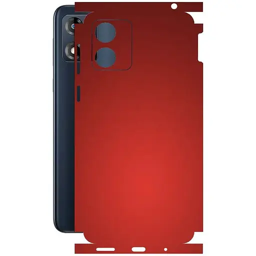 Защитная пленка StatusSKIN для Motorola Moto E13 Корпус Винил красная матовая - фото 1