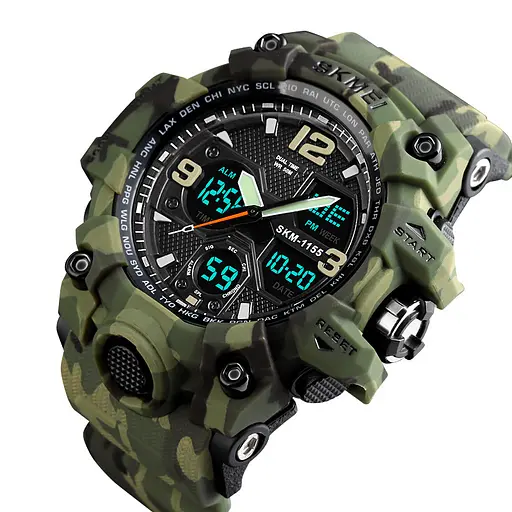 Часы наручные мужские Skmei 1155 Green Camo, 1155BCMGN (12281) - фото 4