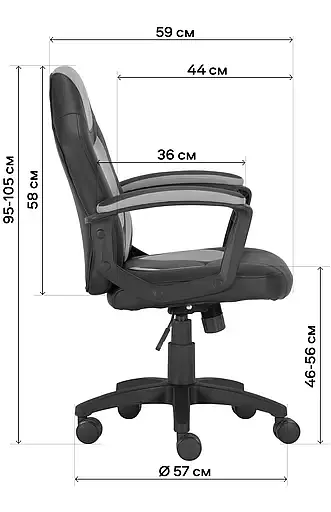 Геймерское детское кресло GT Racer черное (X-1414 Fabric Black/Black Suede) - фото 3