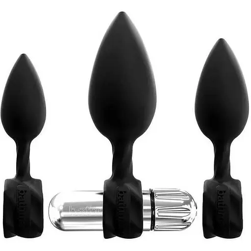 Набір анальних вібропробок Bathmate Anal Training Plugs VIBE діаметр 2.5 см 3.1 см 3.8 см - фото 2