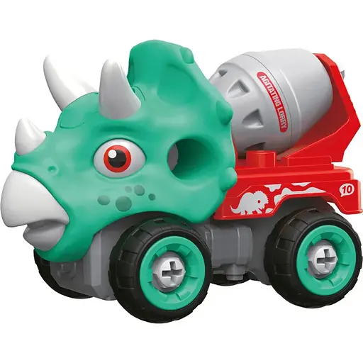 Машинка-конструктор Otamanko Трицератопс бетонозмішувач Бірюзовий/червоний