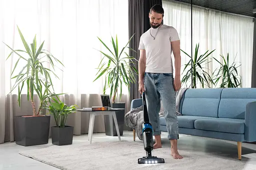 Пилосос бездротовий Ardesto140 Вт автон. робота до 50 хв HEPA настінне кріплення чорно-синій - фото 2