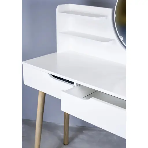 Туалетний столик Jumi Scandi з шухлядами, білий - фото 5