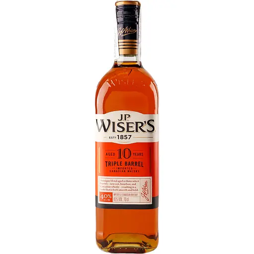 Віскі J.P. Wiser's Tripple Barrel 10 yo Blended Canadian Whiskey 40% 0.7 л - фото 1