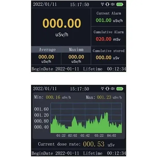 Дозиметр радіації Fnirsi GC-01 професійний акумуляторний - фото 5