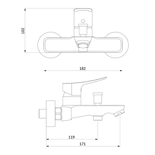 Змішувач для ванни та душу damixa Apollo (221000000) - фото 4