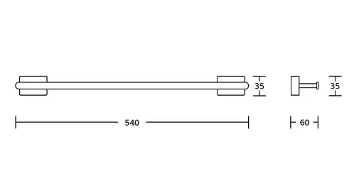Тримач для рушника VBI Mercury chrome VBI-040207CH Хром - фото 2