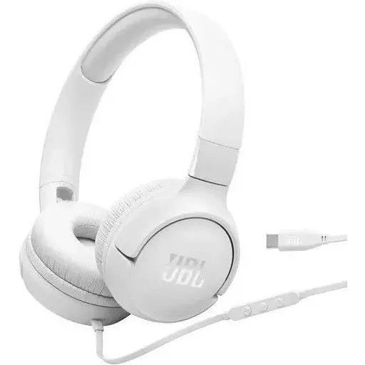 Наушники JBL проводные Tune 520C разъем USB-C ( T520CWHT) белые - фото 1