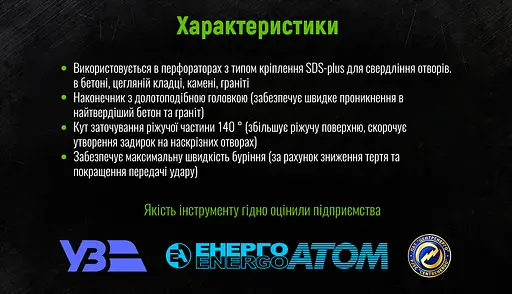 Бур по бетону Alloid Building Tools SDS-plus S4 20x1000 мм (FH-201000) - фото 4