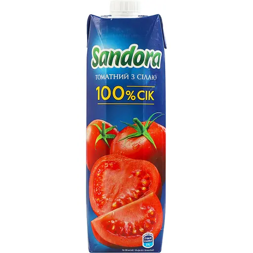 Сік Sandora томатний з сіллю 0,95л