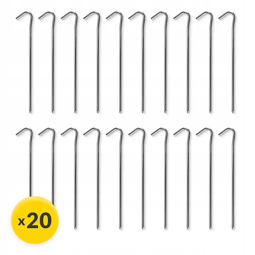 Набір кілочків для намету Mountain Goat сталеві 20 см 20 шт (P-5905973406864) - фото 1