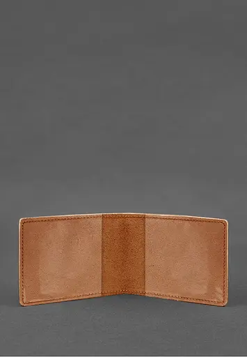 Универсальная кожаная обложка для удостоверения светло-коричневая Crazy Horse - фото 3