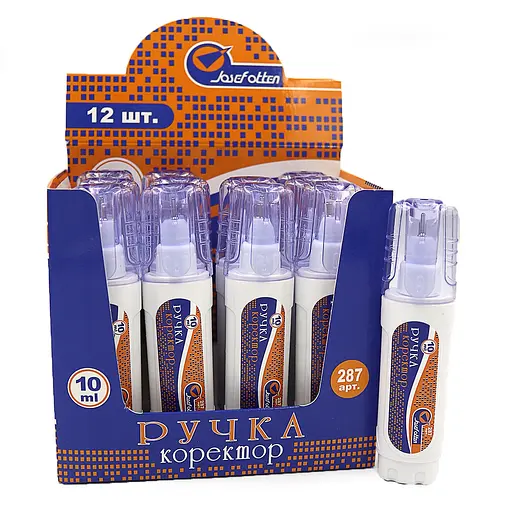 Коректор-ручка, Josef Otten, 10 мл, металевий наконечник, 12 шт. в упаковці