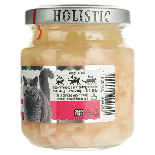 Влажный корм для стерилизованных кошек Basttet'o Holistic кусочки филе Индейки в желе 130 г  - фото 5