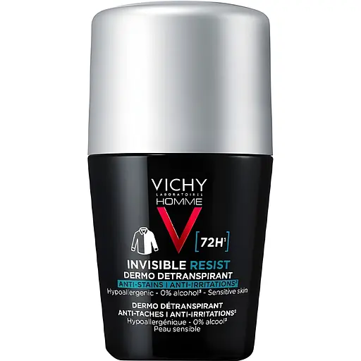 Кульковий дезодорант-антиперспірант Vichy Homme Invisible Resist 72 години захисту 50 мл