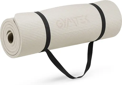 Килимок (мат) для фітнесу та йоги Gymtek NBR 1.5 см світло-сірий - фото 2