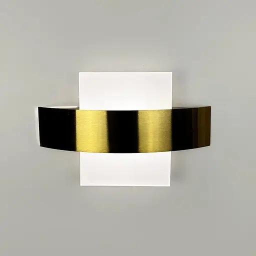 Латунне бра Line F з квадратним розсіювачем Арт. W205 - 250*130 AB  - фото 3