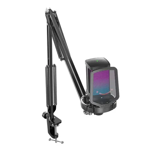 Мікрофон з пантографом конденсаторний Fifine Q-6T-B RGB USB Black - фото 4