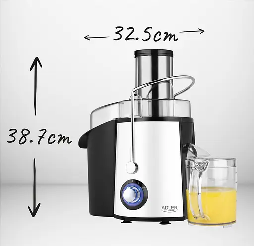 Соковитискач Adler AD 4128 black matte 1000Вт/ контейнер для соку-1л/ контейнер для м'якот-2л/і чорн - фото 7