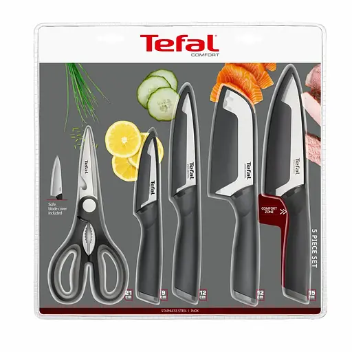 Набір ножів Tefal Comfort 5 предметів, нержавіюча сталь, пластик - фото 7