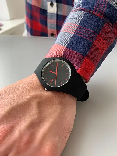 Наручний годинник чоловічий Skmei Rubber Black II 9068 Чорний (486) - фото 7