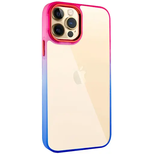Чохол Epik TPU+PC Fresh sip series для Apple iPhone 12 Pro/12, 6.1 Синій/Рожевий - фото 1