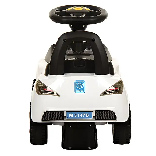 Дитяча каталка-толокар Bambi Racer з музикою та світлом біла (M 3147B-1) - фото 4