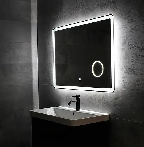 Дзеркало Dusel DE-M3051 75x120 см Збільшувальна лінза + сенсорне включення + підігрів, Білий - фото 5